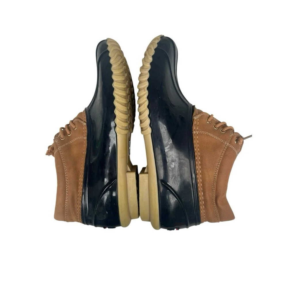 Tommy Hilfiger Womens‎ Ankle Duck Boots Size 9 Lace Up Rain Outdoors T Wheat